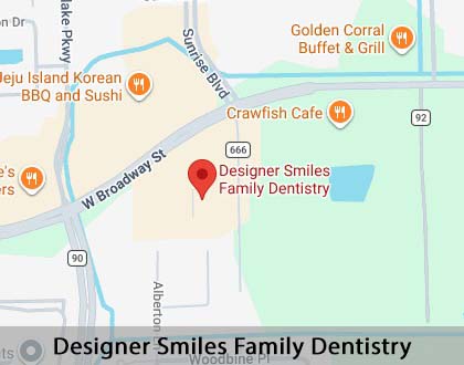 Map image for Options for Replacing Missing Teeth in Pearland, TX